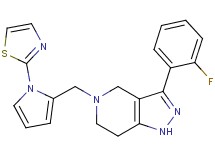 3-(2-fluorophenyl)-5-{[1-(1,3-thiazol-2-yl)-1H-pyrrol-2-yl]methyl}-4,5,6,7-tetrahydro-1H-pyrazolo[4,3-c]pyridine