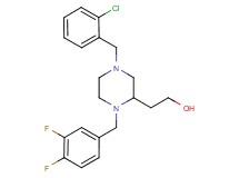 2-[4-(2-chlorobenzyl)-1-(3,4-difluorobenzyl)-2-piperazinyl]ethanol