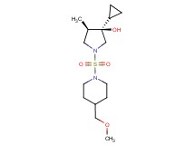 (3R*,4R*)-3-cyclopropyl-1-{[4-(methoxymethyl)-1-piperidinyl]sulfonyl}-4-methyl-3-pyrrolidinol