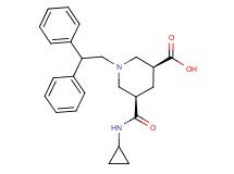 (3S*,5R*)-5-[(cyclopropylamino)carbonyl]-1-(2,2-diphenylethyl)-3-piperidinecarboxylic acid