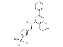N-[(3-tert-butyl-1H-pyrazol-5-yl)methyl]-N-methyl-2-pyridin-4-yl-5,6,7,8-tetrahydropyrido[3,4-d]pyrimidin-4-amine