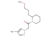 2-(3-methoxypropyl)-1-[(4-methyl-1H-pyrazol-1-yl)acetyl]piperidine