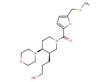 3-((3R*,4S*)-1-{5-[(methylthio)methyl]-2-furoyl}-4-morpholin-4-ylpiperidin-3-yl)propan-1-ol