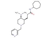 N-cycloheptyl-3-[(3S*,4R*)-4-(dimethylamino)-1-(3-pyridinylmethyl)-3-piperidinyl]propanamide