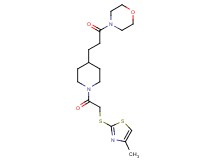 4-[3-(1-{[(4-methyl-1,3-thiazol-2-yl)thio]acetyl}-4-piperidinyl)propanoyl]morpholine