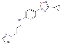 5-(3-cyclopropyl-1,2,4-oxadiazol-5-yl)-N-[3-(1H-pyrazol-1-yl)propyl]-2-pyridinamine