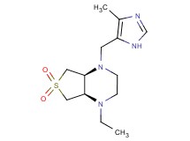 (4aS*,7aR*)-1-ethyl-4-[(4-methyl-1H-imidazol-5-yl)methyl]octahydrothieno[3,4-b]pyrazine 6,6-dioxide
