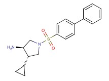 (3R*,4S*)-1-(biphenyl-4-ylsulfonyl)-4-cyclopropylpyrrolidin-3-amine
