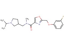2-[(3-fluorophenoxy)methyl]-N-[(1-isopropyl-3-pyrrolidinyl)methyl]-N-methyl-1,3-oxazole-4-carboxamide