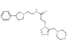 3-[5-(4-morpholinylmethyl)-1H-tetrazol-1-yl]-N-[2-(3-phenyl-1-pyrrolidinyl)ethyl]propanamide