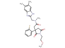 N-[(5,6-dimethyl-1H-benzimidazol-2-yl)methyl]-2-[3-(2-fluorophenyl)-1-(2-methoxyethyl)-2,5-dioxo-3-pyrrolidinyl]-N-methylacetamide