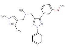 1-(1,3-dimethyl-1H-pyrazol-4-yl)-N-{[3-(3-methoxyphenyl)-1-phenyl-1H-pyrazol-4-yl]methyl}-N-methylmethanamine