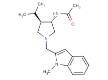 N-{(3S*,4R*)-4-isopropyl-1-[(1-methyl-1H-indol-2-yl)methyl]-3-pyrrolidinyl}acetamide