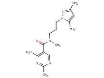 N-[3-(3,5-dimethyl-1H-pyrazol-1-yl)propyl]-N,2,4-trimethylpyrimidine-5-carboxamide