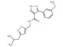 N-[(3-isobutyl-5-isoxazolyl)methyl]-3-(3-methoxyphenyl)-1H-pyrazole-4-carboxamide