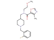 N-{[1-(2-fluorobenzyl)-4-piperidinyl]methyl}-N-(2-methoxyethyl)-4-methyl-1,3-oxazole-5-carboxamide