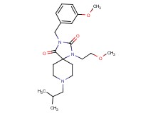 8-isobutyl-3-(3-methoxybenzyl)-1-(2-methoxyethyl)-1,3,8-triazaspiro[4.5]decane-2,4-dione