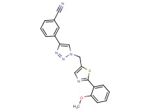 3-(1-{[2-(2-methoxyphenyl)-1,3-thiazol-5-yl]methyl}-1H-1,2,3-triazol-4-yl)benzonitrile