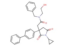 N-benzyl-2-[3-(4-biphenylyl)-1-cyclopropyl-2,5-dioxo-3-pyrrolidinyl]-N-(2-hydroxyethyl)acetamide