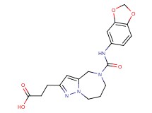 3-{5-[(1,3-benzodioxol-5-ylamino)carbonyl]-5,6,7,8-tetrahydro-4H-pyrazolo[1,5-a][1,4]diazepin-2-yl}propanoic acid