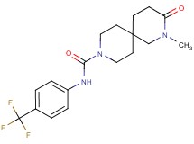 2-methyl-3-oxo-N-[4-(trifluoromethyl)phenyl]-2,9-diazaspiro[5.5]undecane-9-carboxamide
