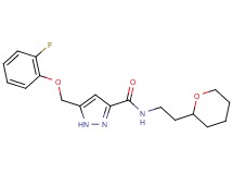 5-[(2-fluorophenoxy)methyl]-N-[2-(tetrahydro-2H-pyran-2-yl)ethyl]-1H-pyrazole-3-carboxamide