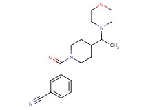 3-({4-[1-(4-morpholinyl)ethyl]-1-piperidinyl}carbonyl)benzonitrile