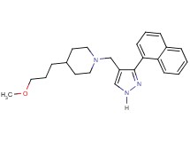 4-(3-methoxypropyl)-1-{[3-(1-naphthyl)-1H-pyrazol-4-yl]methyl}piperidine