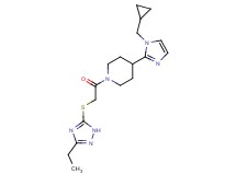 4-[1-(cyclopropylmethyl)-1H-imidazol-2-yl]-1-{[(3-ethyl-1H-1,2,4-triazol-5-yl)thio]acetyl}piperidine