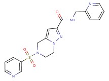N-(pyridin-2-ylmethyl)-5-(pyridin-3-ylsulfonyl)-4,5,6,7-tetrahydropyrazolo[1,5-a]pyrazine-2-carboxamide