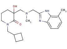 1-(cyclobutylmethyl)-3-hydroxy-3-({methyl[(7-methyl-1H-benzimidazol-2-yl)methyl]amino}methyl)-2-piperidinone