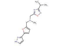1-(3-isopropyl-1,2,4-oxadiazol-5-yl)-N-methyl-N-{[5-(1H-pyrazol-3-yl)-2-furyl]methyl}methanamine