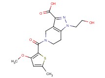 1-(2-hydroxyethyl)-5-[(3-methoxy-5-methyl-2-thienyl)carbonyl]-4,5,6,7-tetrahydro-1H-pyrazolo[4,3-c]pyridine-3-carboxylic acid