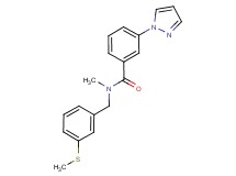 N-methyl-N-[3-(methylthio)benzyl]-3-(1H-pyrazol-1-yl)benzamide