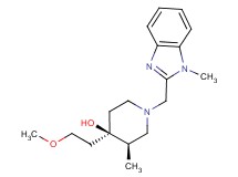 (3R*,4R*)-4-(2-methoxyethyl)-3-methyl-1-[(1-methyl-1H-benzimidazol-2-yl)methyl]piperidin-4-ol