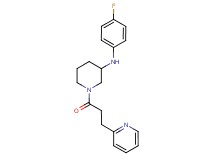 N-(4-fluorophenyl)-1-[3-(2-pyridinyl)propanoyl]-3-piperidinamine