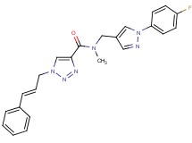 N-{[1-(4-fluorophenyl)-1H-pyrazol-4-yl]methyl}-N-methyl-1-[(2E)-3-phenyl-2-propen-1-yl]-1H-1,2,3-triazole-4-carboxamide
