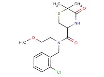 N-(2-chlorobenzyl)-N-(2-methoxyethyl)-6,6-dimethyl-5-oxothiomorpholine-3-carboxamide