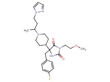 5-(4-fluorobenzyl)-3-(2-methoxyethyl)-5-{1-[1-methyl-3-(1H-pyrazol-1-yl)propyl]-4-piperidinyl}-2,4-imidazolidinedione