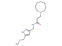3-azocan-1-yl-N-{[5-(methoxymethyl)-1H-pyrazol-3-yl]methyl}propanamide