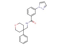 N-[(4-phenyltetrahydro-2H-pyran-4-yl)methyl]-3-(1H-pyrazol-1-yl)benzamide