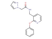 N-[(2-phenoxy-3-pyridinyl)methyl]-2-(1H-pyrazol-1-yl)acetamide