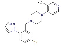 1-[5-fluoro-2-(1H-pyrazol-1-yl)benzyl]-4-(3-methylpyridin-4-yl)piperazine