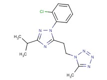 1-{2-[1-(2-chlorophenyl)-3-isopropyl-1H-1,2,4-triazol-5-yl]ethyl}-5-methyl-1H-tetrazole