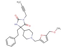 3-(2-butyn-1-yl)-5-(1-{[5-(methoxymethyl)-2-furyl]methyl}-4-piperidinyl)-5-(2-phenylethyl)-2,4-imidazolidinedione