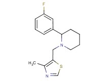 2-(3-fluorophenyl)-1-[(4-methyl-1,3-thiazol-5-yl)methyl]piperidine