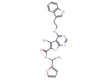 N-[1-(2-furyl)ethyl]-4-{[2-(1H-indol-3-yl)ethyl]amino}-5-methylthieno[2,3-d]pyrimidine-6-carboxamide