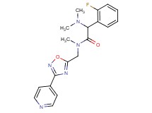 2-(dimethylamino)-2-(2-fluorophenyl)-N-methyl-N-{[3-(4-pyridinyl)-1,2,4-oxadiazol-5-yl]methyl}acetamide