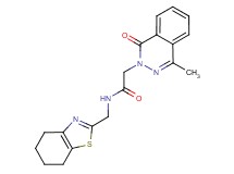2-(4-methyl-1-oxo-2(1H)-phthalazinyl)-N-(4,5,6,7-tetrahydro-1,3-benzothiazol-2-ylmethyl)acetamide