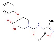 1-{[(3,5-dimethylisoxazol-4-yl)amino]carbonyl}-4-phenoxypiperidine-4-carboxylic acid